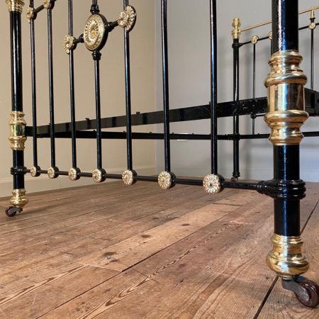 Messing Bettgestell Eisen antik ca 1880