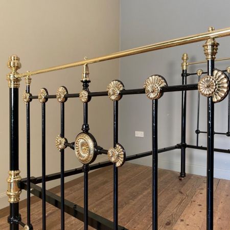 Messing Bettgestell Eisen antik ca 1880