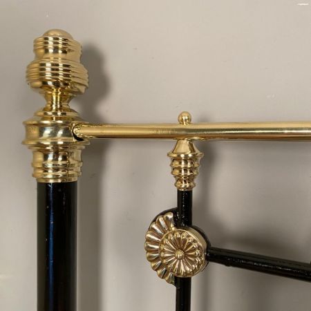 Messing Bettgestell Eisen antik ca 1880