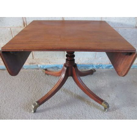 Regentschaft Mahagoni rechteckiger kippbarer Esstisch antik