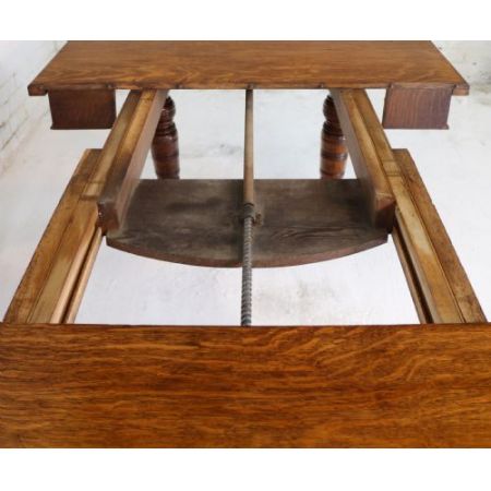 Viktorianischer Eichen Esstisch Massivholz antik ca 1880