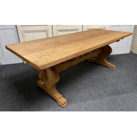 Esstisch aus gebleichter französischer Eiche antik Massivholztisch 19. Jahrhundert