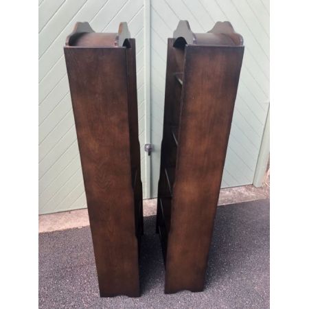 Ein Paar Eichen Bücherregale Massivholz antik ca 1910