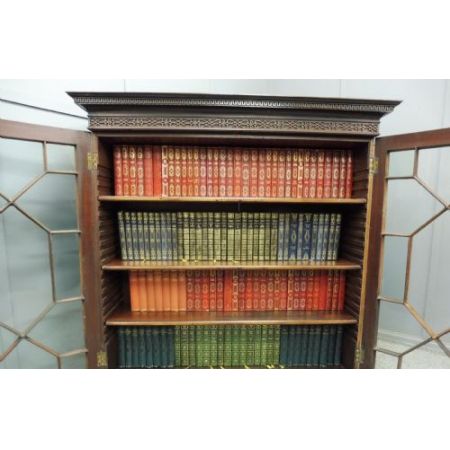 Edwardianischer Mahagoni Bücherschrank Massivholz antik ca 1900