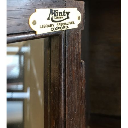 Edwardianischer Massivholz Bücherschrank Eiche antik ca 1900