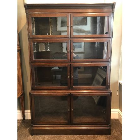 Edwardianischer Massivholz Bücherschrank Eiche antik ca 1900