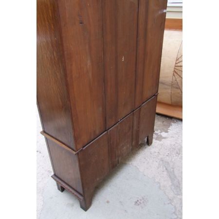 Edwardianischer Eichen Bücherschrank Massivholz antik ca 1900