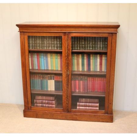 Edwardianischer Eichen Bücherschrank Massivholz antik ca 1910