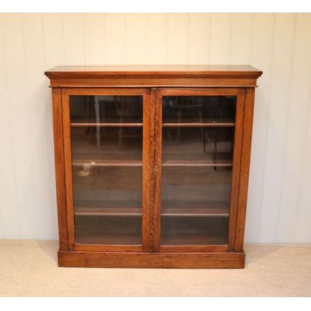 Edwardianischer Eichen Bücherschrank Massivholz antik ca 1910