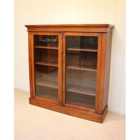 Edwardianischer Eichen Bücherschrank Massivholz antik ca 1910