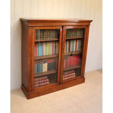 Edwardianischer Eichen Bücherschrank Massivholz antik ca 1910