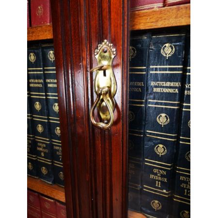 Viktorianischer Nussbaum Bücherschrank Massivholz antik ca 1900