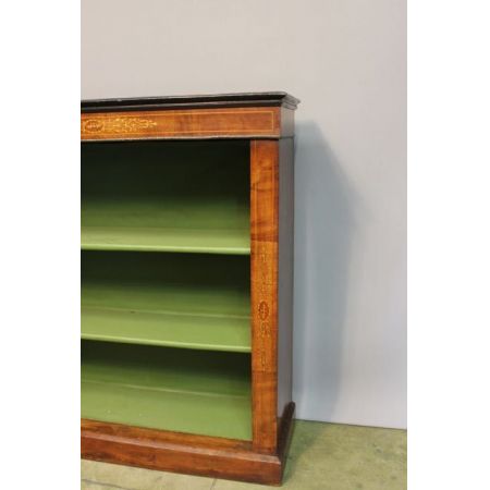 Nussbaum Bücherregal Massivholz antik 19. Jahrhundert