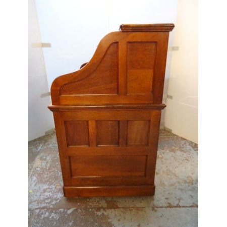 Viktorianischer Nussbaum Rolltop Schreibtisch Massivholz antik ca 1880