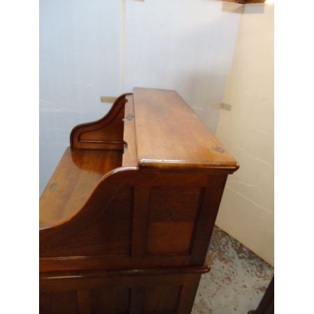 Viktorianischer Nussbaum Rolltop Schreibtisch Massivholz antik ca 1880