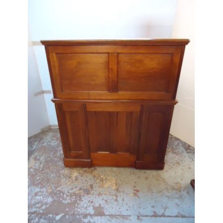 Viktorianischer Nussbaum Rolltop Schreibtisch Massivholz antik ca 1880