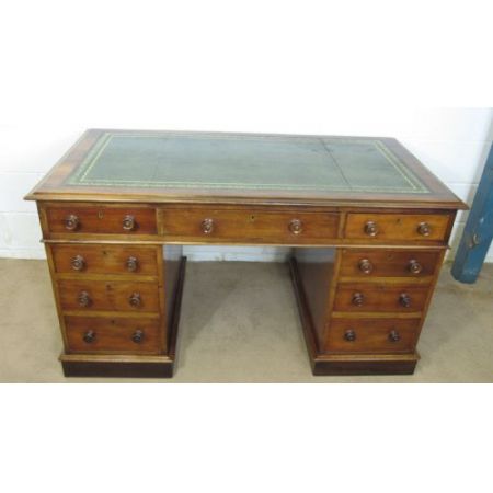 Viktorianischer Mahagoni Schreibtisch Massivholz antik ca 1870