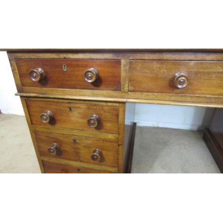 Viktorianischer Mahagoni Schreibtisch Massivholz antik ca 1870