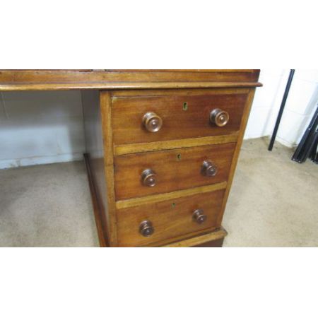 Viktorianischer Mahagoni Schreibtisch Massivholz antik ca 1870