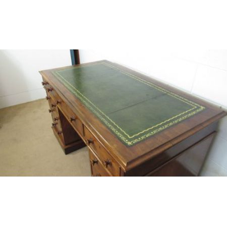 Viktorianischer Mahagoni Schreibtisch Massivholz antik ca 1870