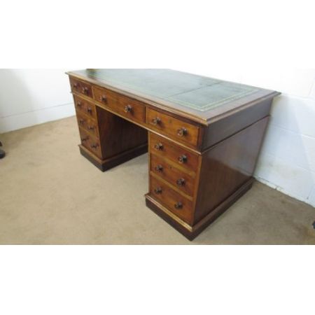 Viktorianischer Mahagoni Schreibtisch Massivholz antik ca 1870