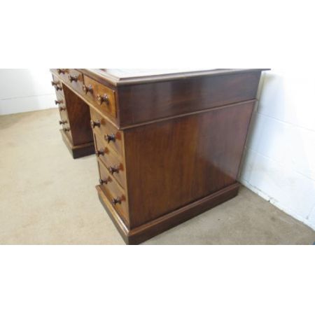 Viktorianischer Mahagoni Schreibtisch Massivholz antik ca 1870