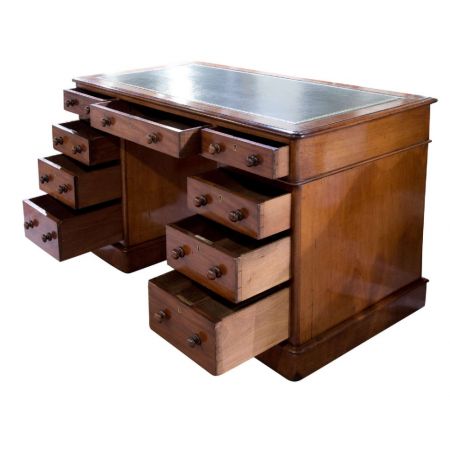 Kleiner viktorianischer Mahagoni Schreibtisch Massivholz antik ca 1880