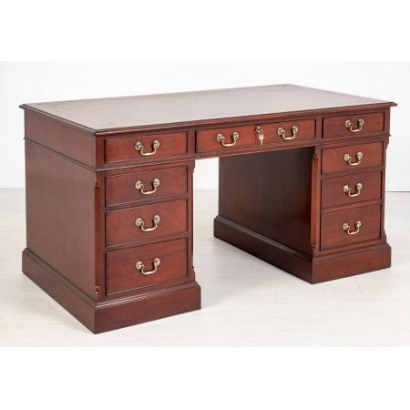 Georgianischer Mahagoni Schreibtisch Massivholz antik ca 1920