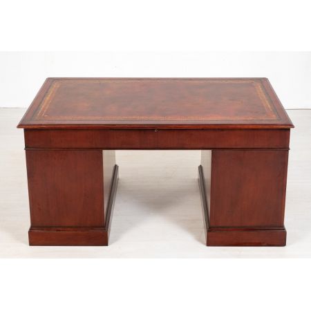 Georgianischer Mahagoni Schreibtisch Massivholz antik ca 1920