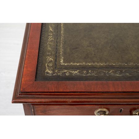 Georgianischer Mahagoni Schreibtisch Massivholz antik ca 1920