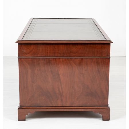 Georgianischer Mahagoni Schreibtisch Massivholz antik ca 1920