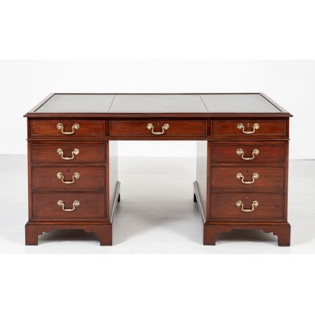 Georgianischer Mahagoni Schreibtisch Massivholz antik ca 1920