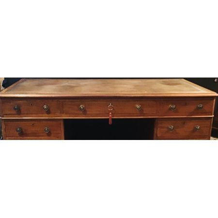 Viktorianischer Mahagoni Schreibtisch Massivholz antik ca 1880