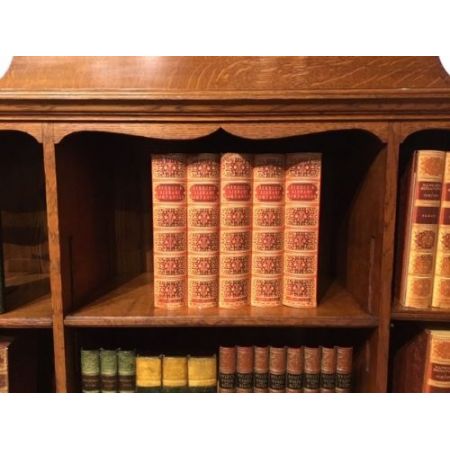 Viktorianisches Eichen Bücherregal Massivholz antik ca 1890