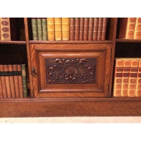 Viktorianisches Eichen Bücherregal Massivholz antik ca 1890