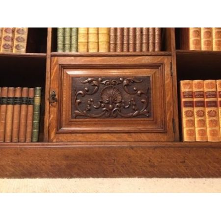 Viktorianisches Eichen Bücherregal Massivholz antik ca 1890
