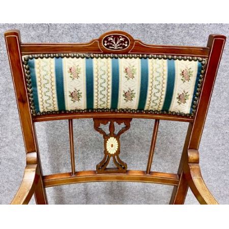 Edwardianisches Paar Mahagoni Stühle Massivholz antik ca 1910