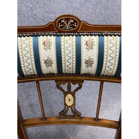 Edwardianisches Paar Mahagoni Stühle Massivholz antik ca 1910