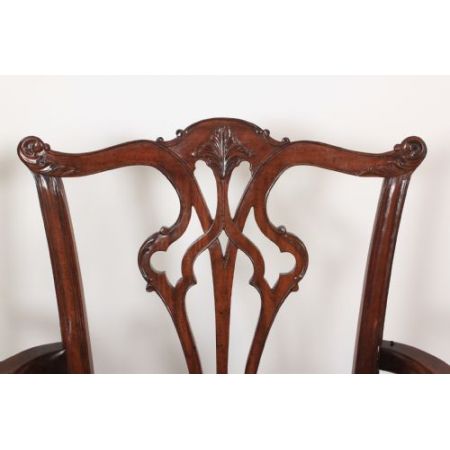 Ein Paar Mahagoni Stühle Massivholz antik ca 1920