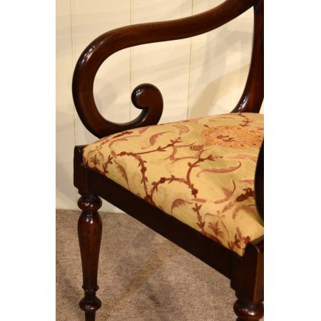 William IV Paar Mahagoni Stühle Massivholz antik 19. Jahrhundert