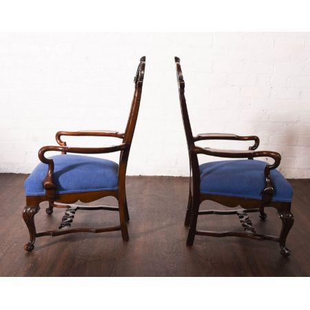 Paar niederländische Mahagoni Stühle Massivholz antik ca 1880