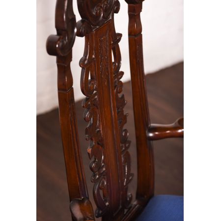 Paar niederländische Mahagoni Stühle Massivholz antik ca 1880