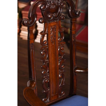 Paar niederländische Mahagoni Stühle Massivholz antik ca 1880