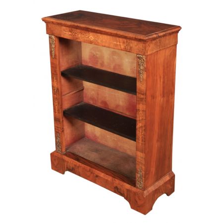 Nussbaum Bücherregal Massivholz antik ca 1890