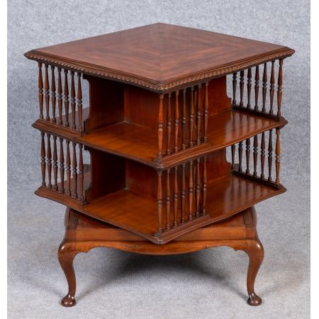 Edwardianisches Mahagoni Revolving Bookcase Massivholz antik ca 1910