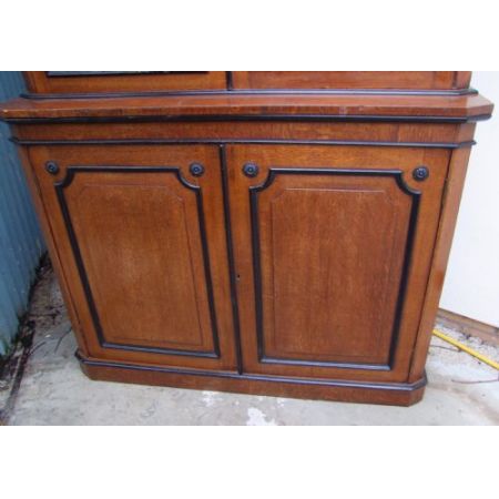 Eichen Bücherschrank Massivholz antik 19. Jahrhundert