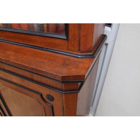 Eichen Bücherschrank Massivholz antik 19. Jahrhundert