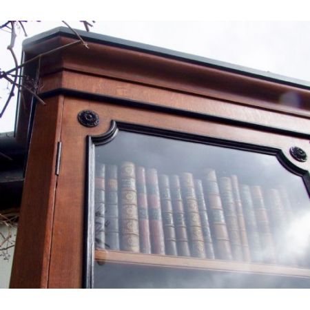 Eichen Bücherschrank Massivholz antik 19. Jahrhundert