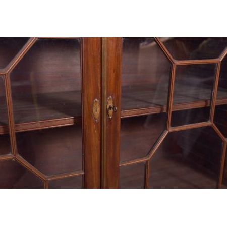 Edwardianischer Mahagoni Bücherschrank Massivholz antik ca 1900