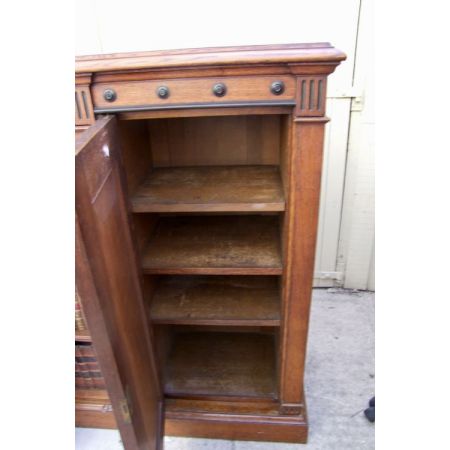 Eichen Bücherschrank Massivholz antik 19. Jahrhundert